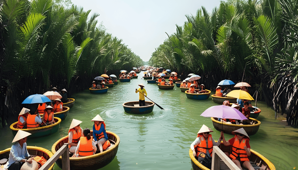 From February to September, visitors can fully enjoy boat rides, explore the lush palm forest, and experience local culture